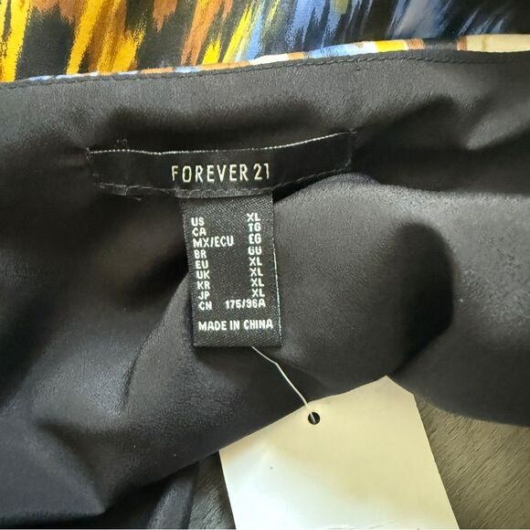 Forever 21 Animal Print Slip Dress NEW Black Blue Tan - Picture 5 of 12